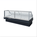 Square front sliding deli display chiller for supermarket